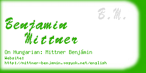 benjamin mittner business card
